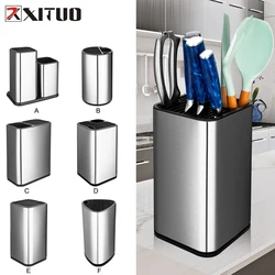 XITUO Stainless Steel Kitchen Cutlery Knife Holder Stand Tool Holder 8 Inch Knife Holder Knife Organizer Kitchen Accessories Set