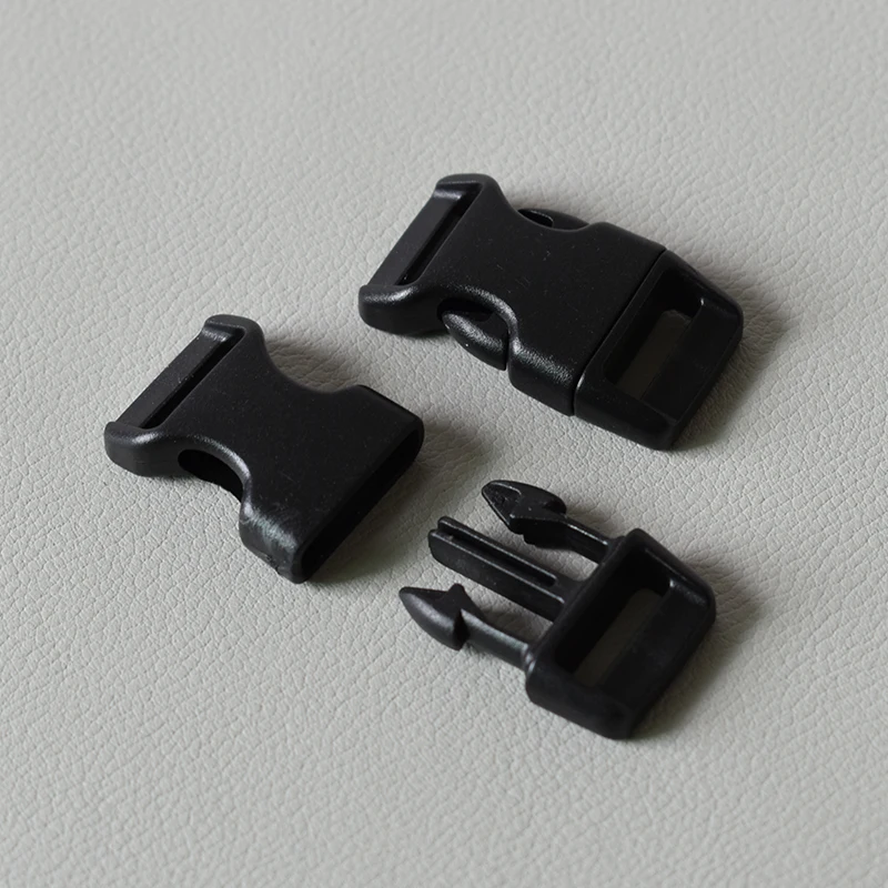 10 Pcs/Packet Black Plastic Safety Quick Release Buckles 3/8 in (15mm) Wide DIY Personal sewing dog collar accessory