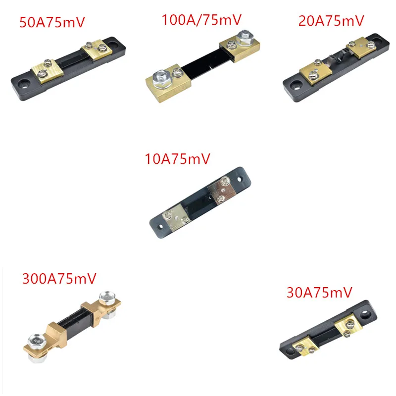 Ammeter Shunt 10A 20A 30A 50A 100A 200A 300A 75mV Current Meter Shunt Resistor for Voltmeter Ammeter Dropship