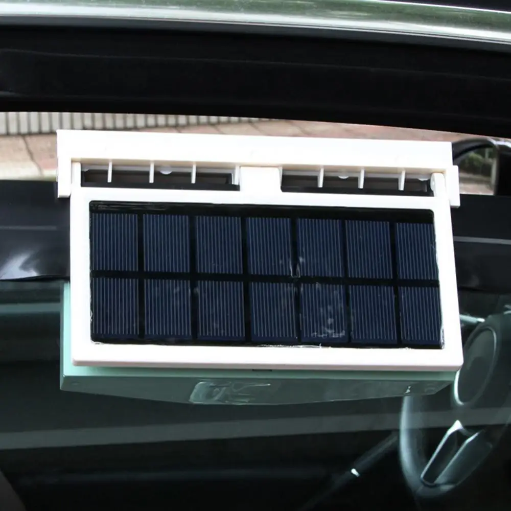 Solar Powered Vehicle Car Window Air Vent Cooler Cooling Dual Fans Ventilator