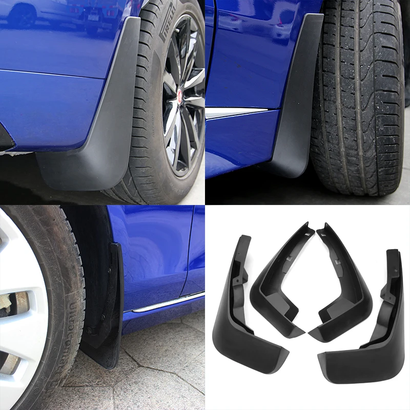 For For Jaguar F-PACE 2016-2020 Car Black Splash Guards Mud Flaps Fenders 4pcs Car styling accessories