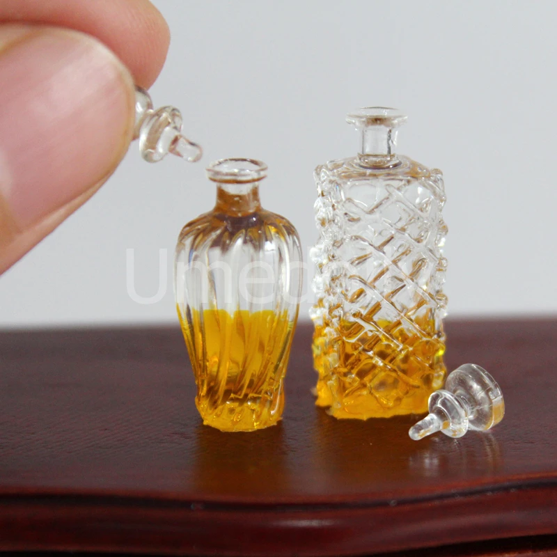 1/12 مصغرة دمية Decanters مع 2 كوب زجاجة نبيذ صغيرة التظاهر اللعب OB11 دمية اكسسوارات لعبة المطبخ #6