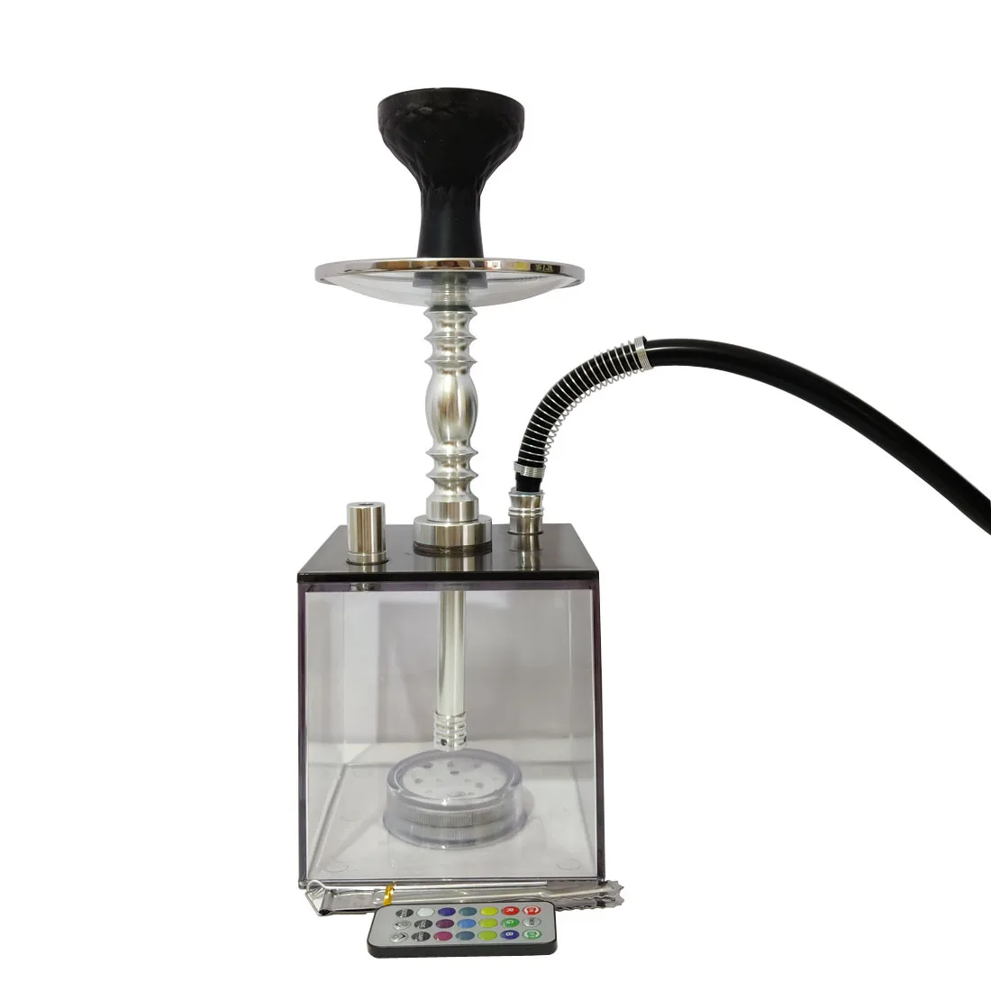 フック付きの小さなアクリル水ギセルフック,LEDライトバー付きの小さな風船,完全なセット,シーシャ,特別オファー