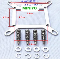 LGA1150 1151 1155 1156 1366 2011 AM4 DIY heatsink cpu cooler bracket backplane+spring+screw