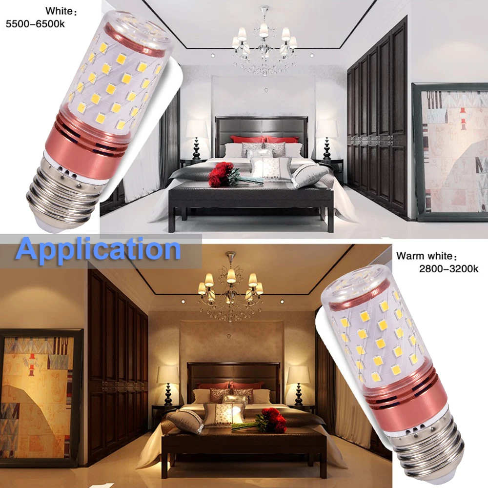 E27 E14 LED Candle Bulb 60 80 LEDs SMD2835 LED Corn Lamp Save Energy Home Light 9W 12W LED Bulb Indoor Decor Bombillas LED D30