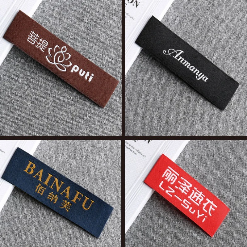 Custom Tags Garment Label Clothing Labels Woven Garment TagsWoven Labels For Clothing Cothing Labels Men's Women's Blazer Jacke