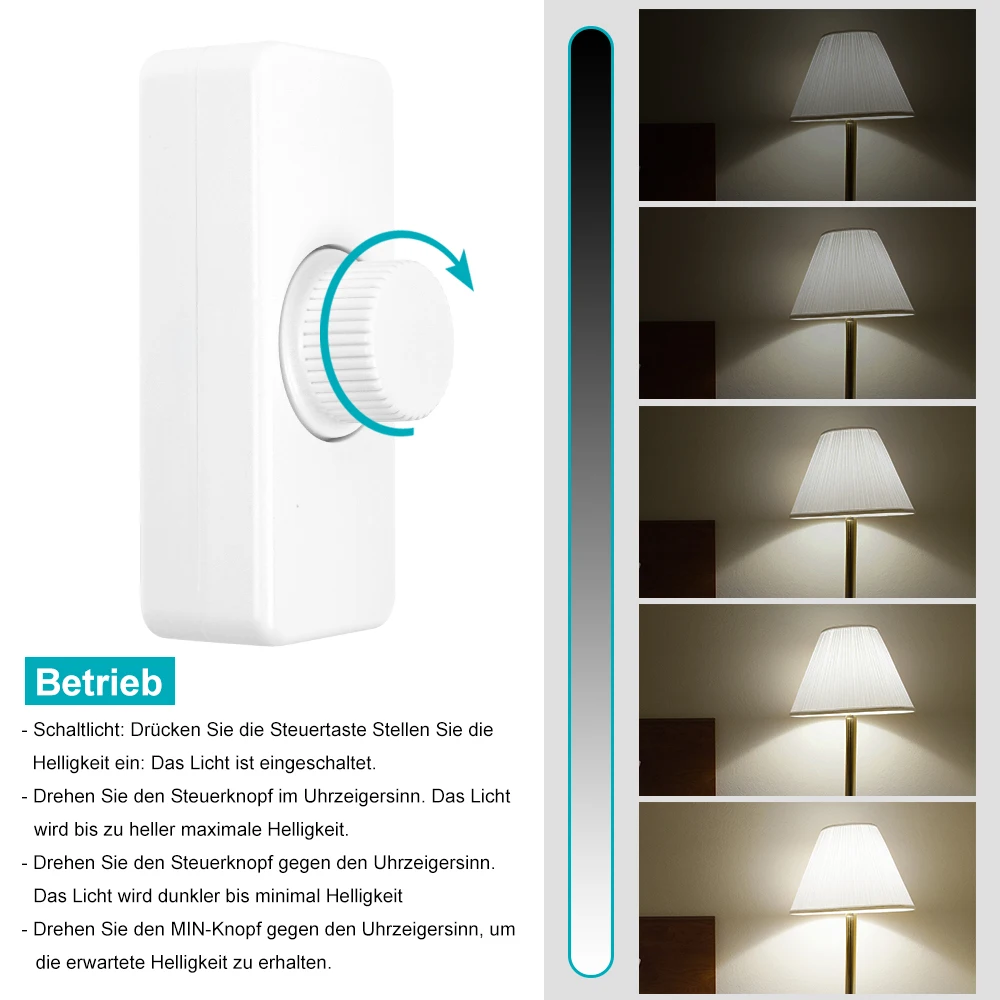 LED Dimmer Smart Switch Lights 220V-240V 3W-100W Touch LED Switch Dimmer Adjustable Dimming Wall Mounted Button Lighting Control