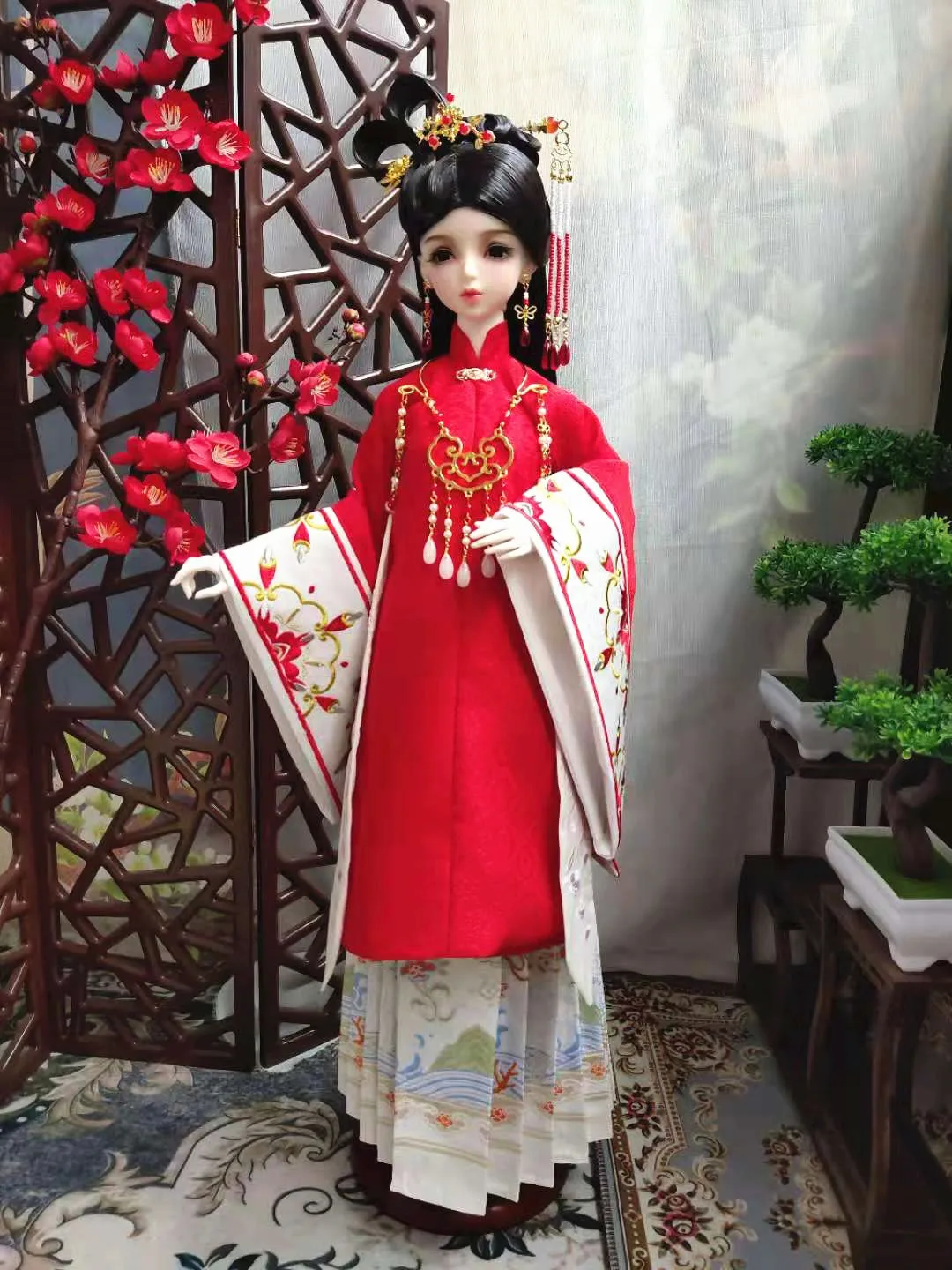 1/4 1/3 Scale Ancient Costume BJD Clothes Doll Accessories Chinese Hanfu Outfit For BJD/SD MSD SD13 Big Girl C1628