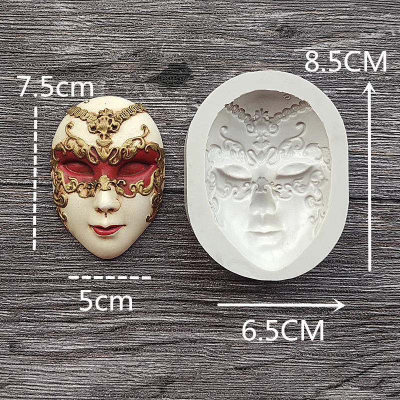 Dance Party Mask Silicone Mold Fondant Cake Decoration Mould Sugarcraft Chocolate Baking Tool Kitchenware For Cake Gumpaste Form