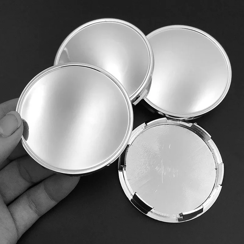 4pcs/lot Chrome 65mm Car Wheel Center Cap Rim Hub Caps Dust-proof Cover Fit for 60mm Curved Logo Sticker Emblem