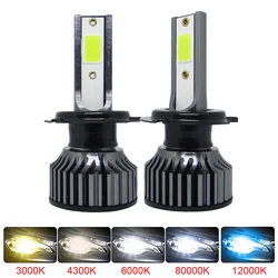 New H11 H4 H7 Led 12V Mini 9005 9006 Headlight Lamp 12000Lm High Brightness H1 H8 H9 Hb3 Hb4 Led Car Light Bulb Turbo COB