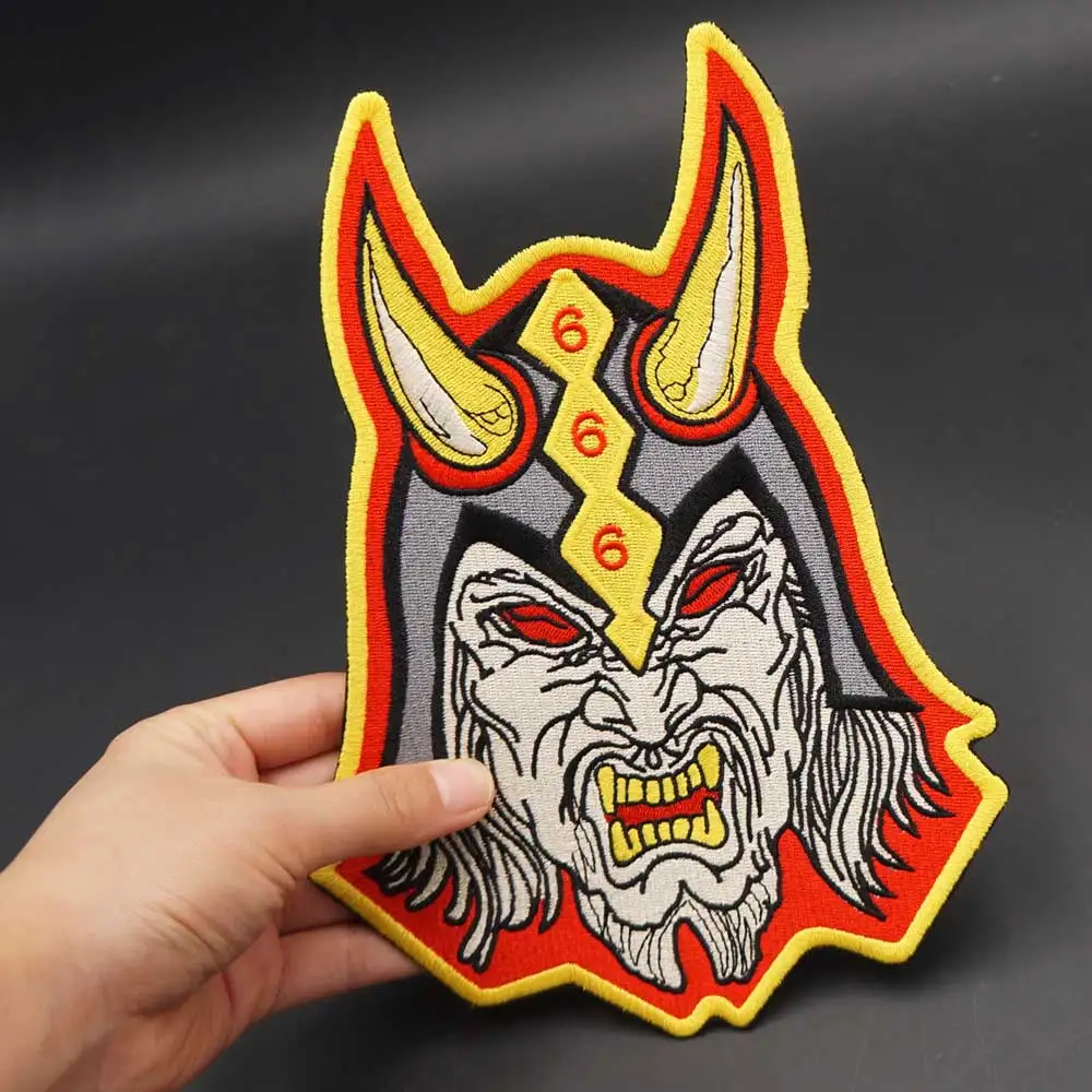 SATANS SOLDIERS NEW JERSEY Iron on Backing Motorcycle Embroidered Patches Badge Sticker for Clothes