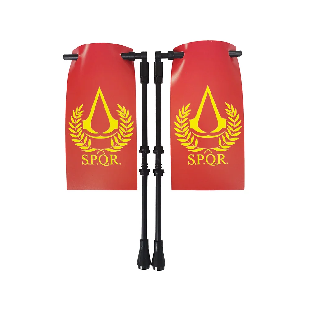 Große Flaggen für Gondor Elfen Rohan Mordo Durin Isengard Spartan Rom Flagman Warlords Infanterie Quadratische Bausteinfigur