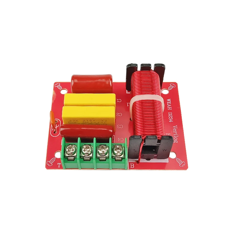 80W 2 Way Treble Bass Speaker Crossover Hifi Sound Quality Improvement Tool for Below 6inch Speaker 4-8ohm