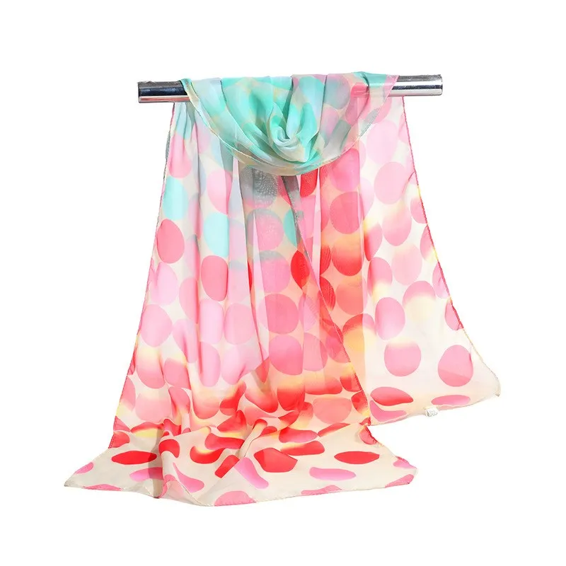 160*50cm New Fashion Print Chiffon Geometric Dot Scarf Wild Fashion Shawl Sunscreen Flower Floral Scarf Scarves