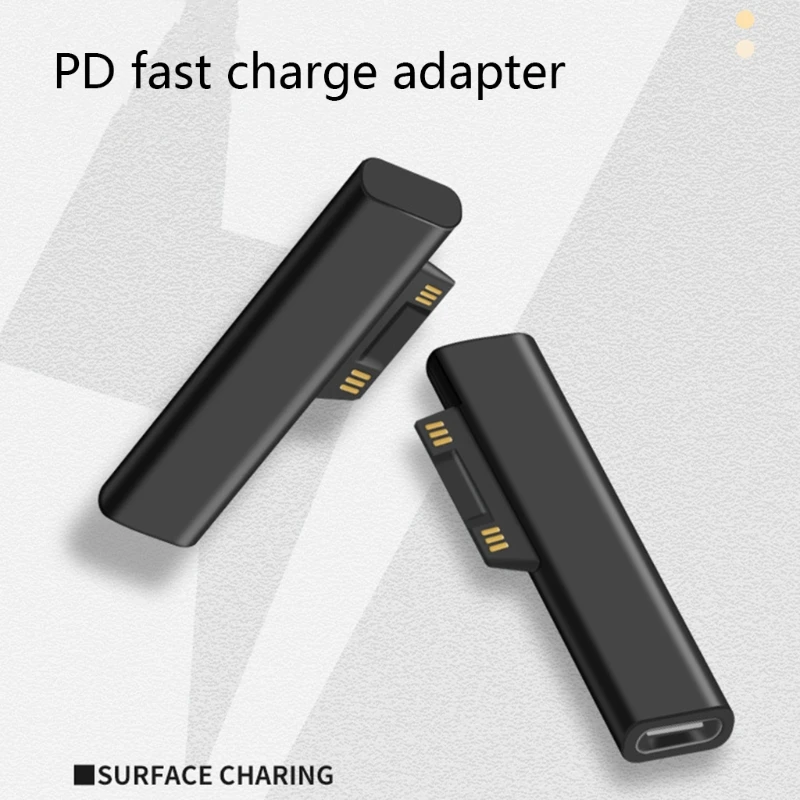 Type C Female PD Fast Charging Plug Converter for Surface Pro 3 4 5 6 Go Connector for USB C Female Adapter Surface Book