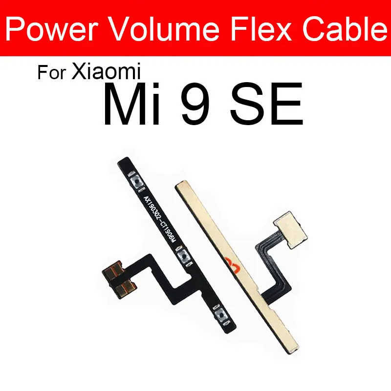 Power on off Button Volume Side Key Flex Cable For Xiaomi Mi 8 9 CC9 CC9e 9T Pro 8SE 9 SE Note 10 Pro Lite Replacement Parts