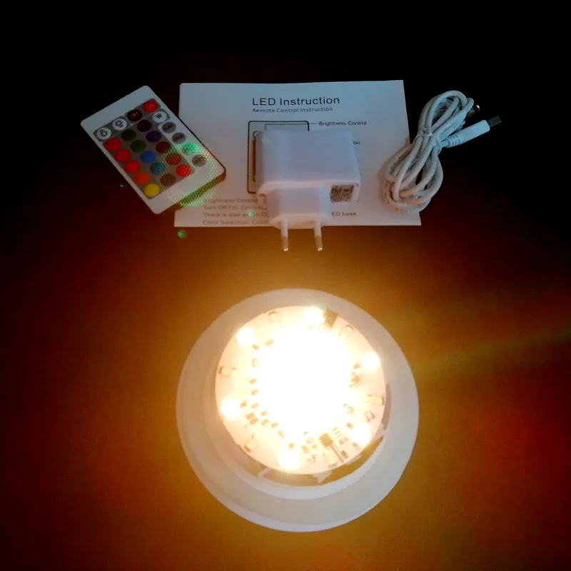 5W,High Brightness Spotlights, D120mm Base, 16 Color Changing, RGBW LED Light Source, Rechargeable, 4000mAh,1Pc