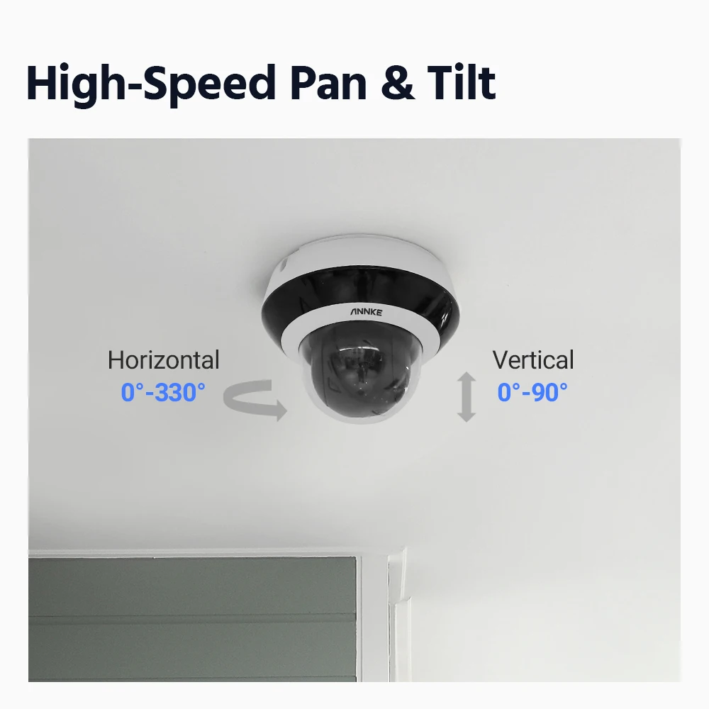 Telecamera di sicurezza IP PoE PTZ Super HD da 4mp ANNKE con telecamera IP facciale AI per interni con Zoom ottico motorizzato H.265 da 2.8-12mm 4X