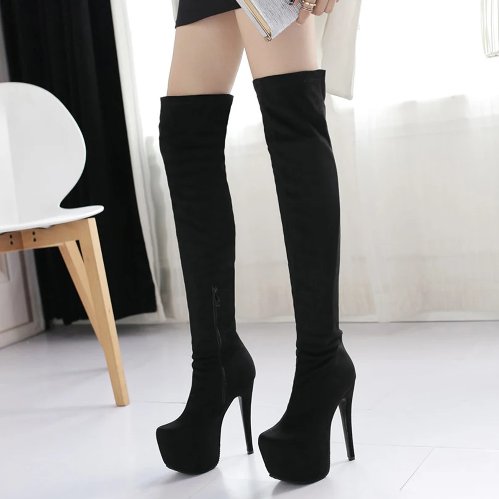 plus size 33-48 brand new ladies high platform thigh high boots fashion thin high heels boots women 2020 party sexy shoes woman