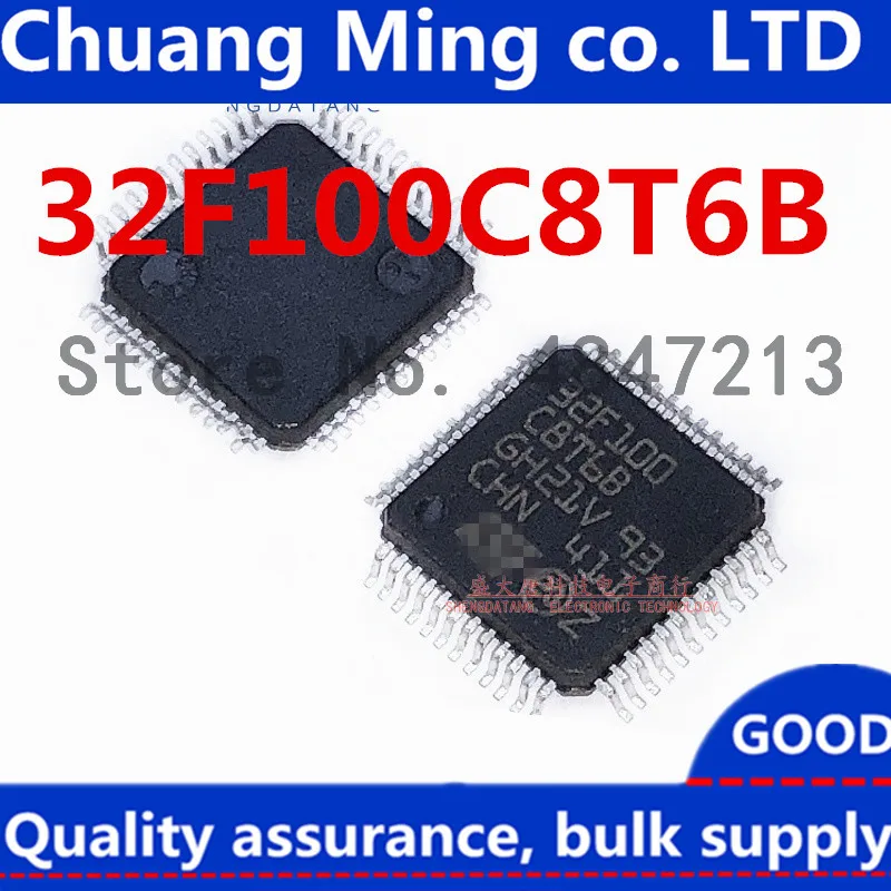 Free Shipping 10pcs/lots STM32F100C8T6B QFP48 32F100C8T6B QFP advanced ARM-based 32-bit MCU