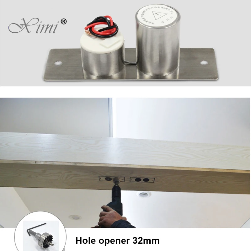 Mini cerradura de perno eléctrica a prueba de fallos, cerradura de puerta eléctrica de acero inoxidable con solenoide, 5 cables de