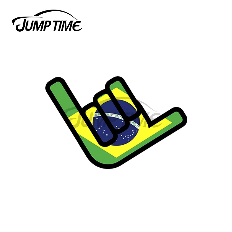 JumpTime 13 x 6.8cm Hang Loose Brazilian Jiu Jitsu Cartoon Decal Surfboard Car Sticker Waterproof Car Assessoires Creative Decor