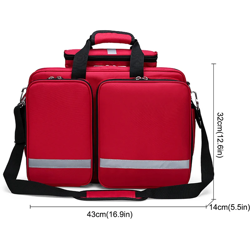 Imagem -03 - Bolsa de Primeiros Socorros Nylon de Emergência Multi-pocket Messenger Bolsa Portátil Emergência Medical-rescue Segurança Viagem Família ao ar Livre Isolamento