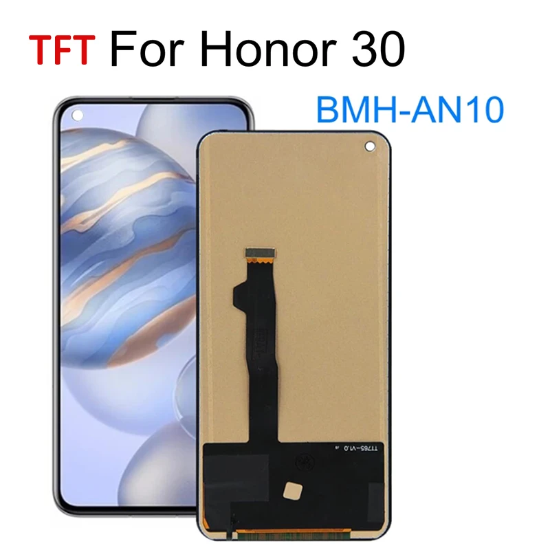 Tested TFT 6.53\'\' LCD For Huawei Honor 30 BMH-AN10 Display For Huawei nova 7 5G JEF-AN00 NX9 AN20 LCD Screen Digitizer Assembly