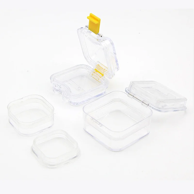 5pcs Dental Membrane Tooth Storage Box with Film Denture Orthodontic Retainer Portable Molar Braces Box Big Small Plastic