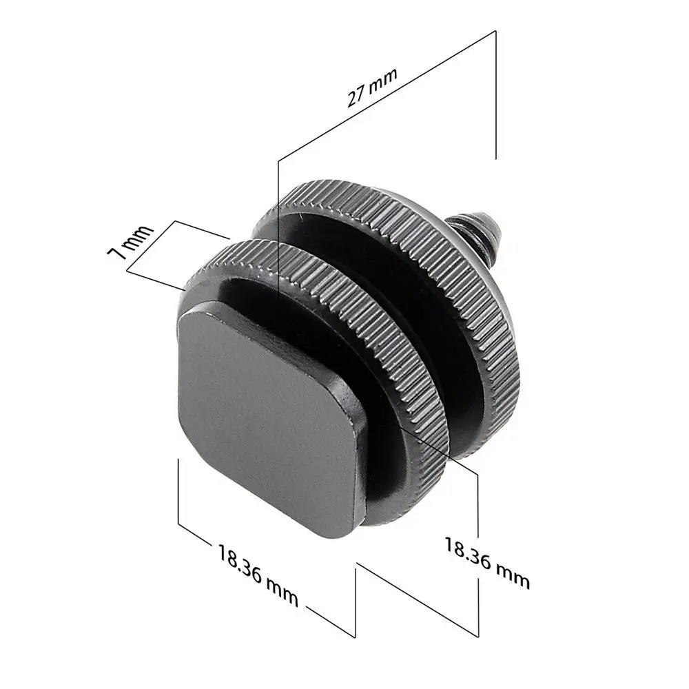 Адаптер Горячий башмак для камеры с креплением на горячий башмак с двойными гайками на 1/4 "-20 Винтовой Адаптер для штатива, крепление для вспышки для DSLR камеры