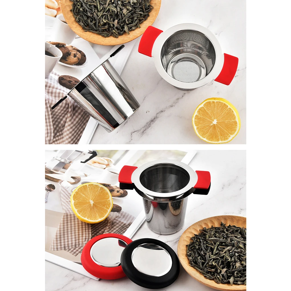 Stainless Steel Tea Strainer Mesh Filter Sifter Reusable Colander Drainer Skimmer Removable Infuser for Coffee Herb Spice
