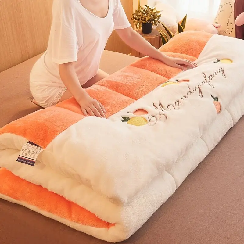 

Mattress Lamb Wool Thickening Coral Velvet Soft Super Warm Tatami Mattresses Bedroom Fleece Cushion Dormitory Hotel Winter Mat