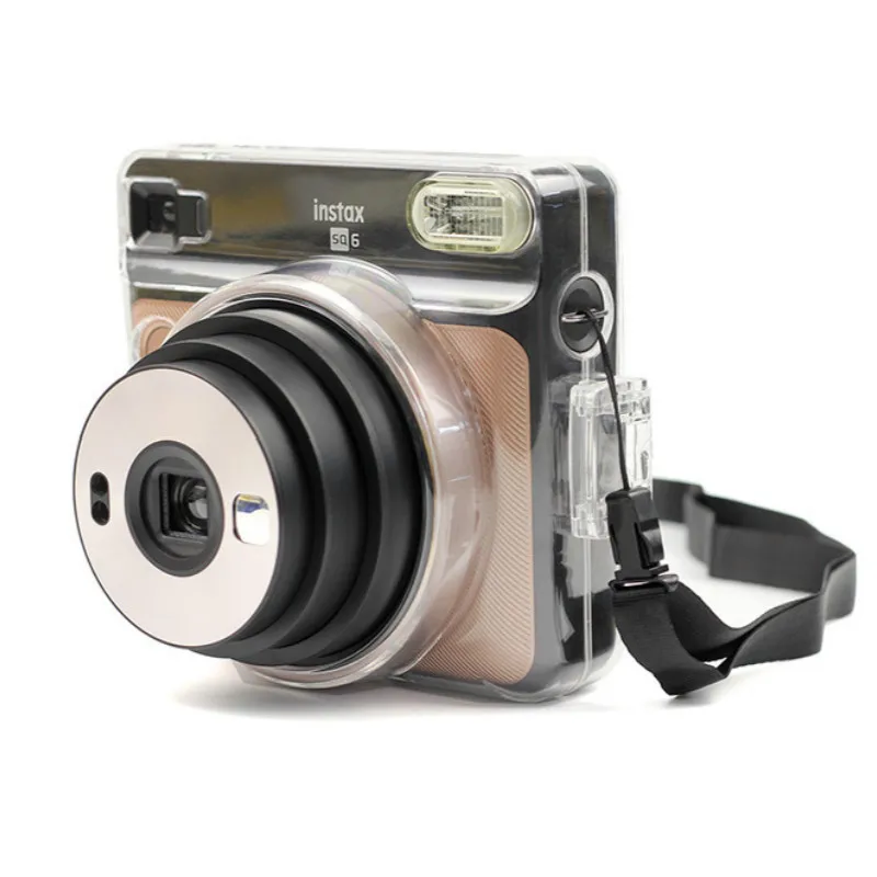 Przezroczysta torba na aparat Crystal do FUJIFILM Instax SQUARE SQ6 Cas pokrowiec etui ochronne z tworzywa sztucznego instant