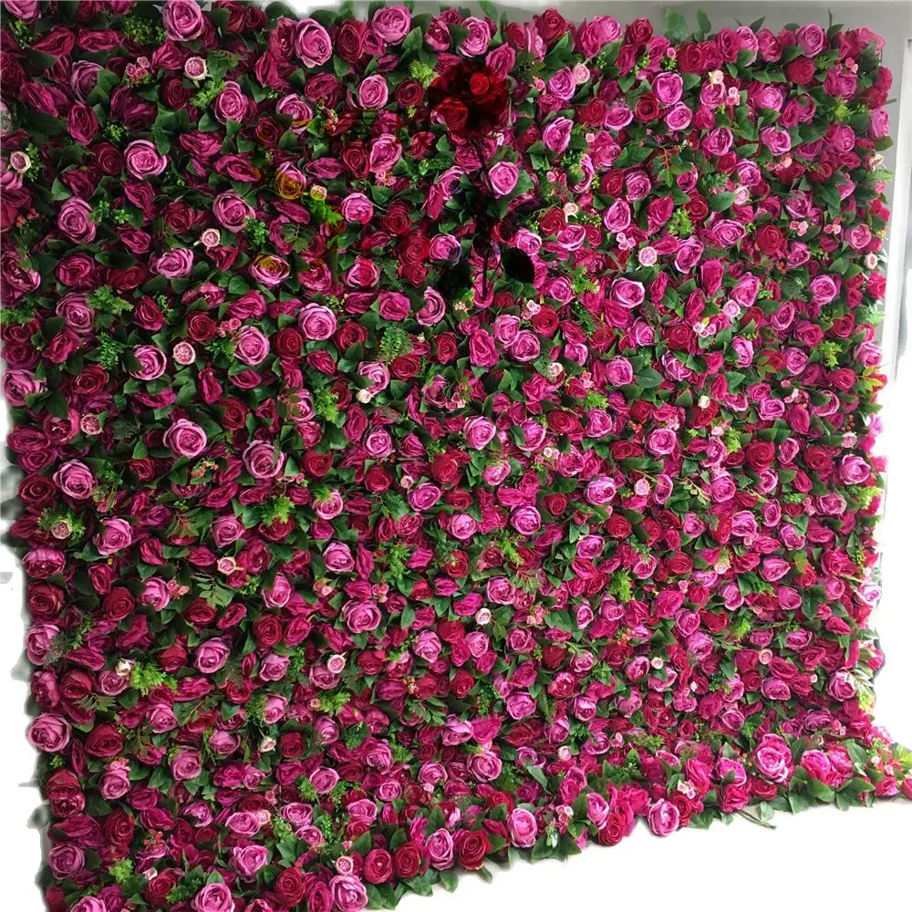 

SPR Cheap wholesale red artificial flower wall for wedding event decoration rose artifical panel floral peony backdrop