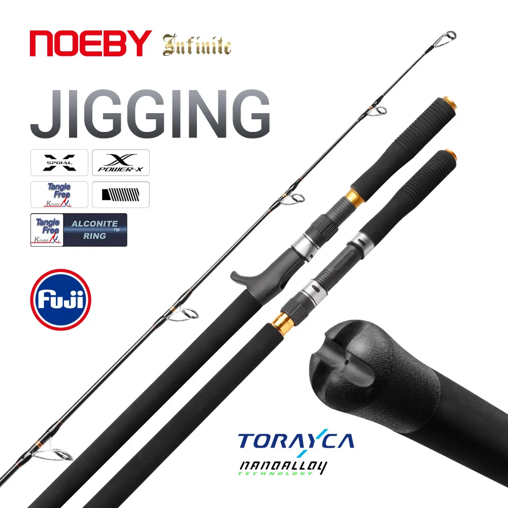 NOEBY INFINITE Jig Fishing Rod 1.68m 1.83m Spinning Casting 120-500g Lure Weight Jigging Rod Big Game Saltwater Fishing Rods