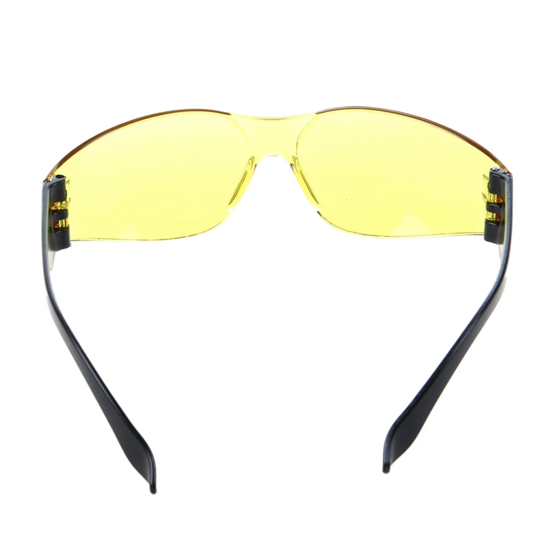 AAY-Yellow Clear Lens Indoor Outdoor Sports Safety Glasses Protective Eyewear