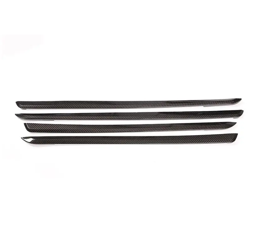 For 4pcs Carbon Fiber Style ABS Interior Car Door Decoration Strips Trim For BMW 3 series GT F34 2013-2018 Accessories