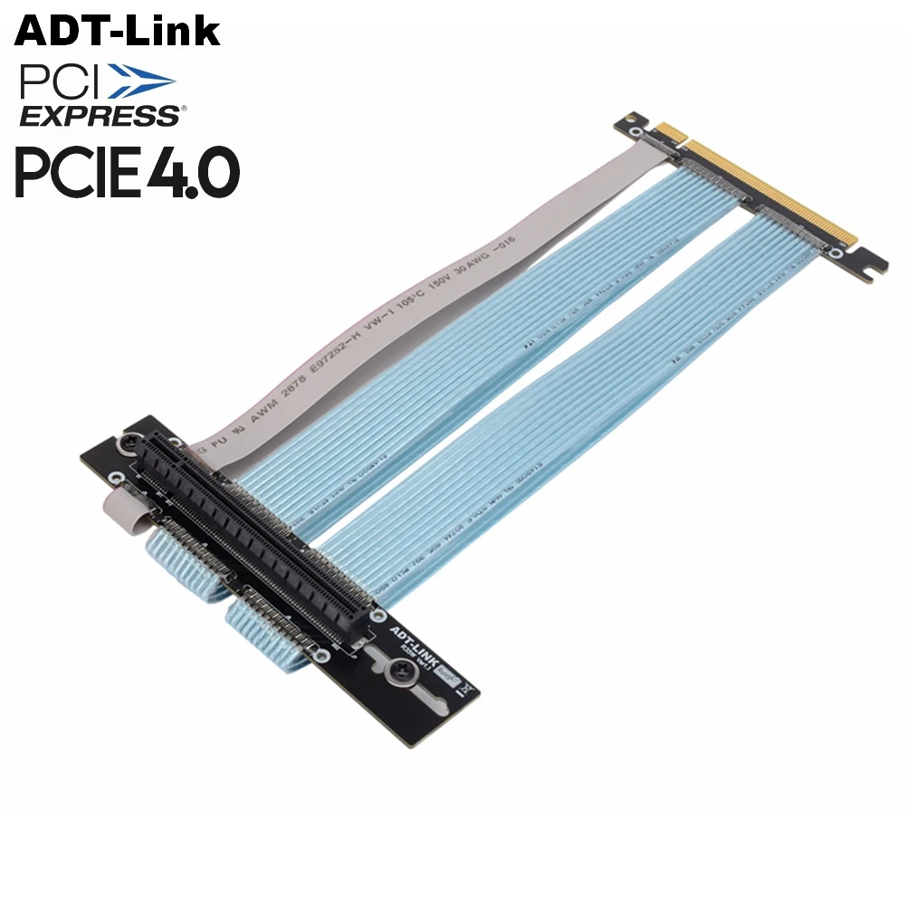 90 Degree GUP Riser Cable PCI Express 4.0 for Graphics Card Vertical Mount Compatible Asus ROG Chassis