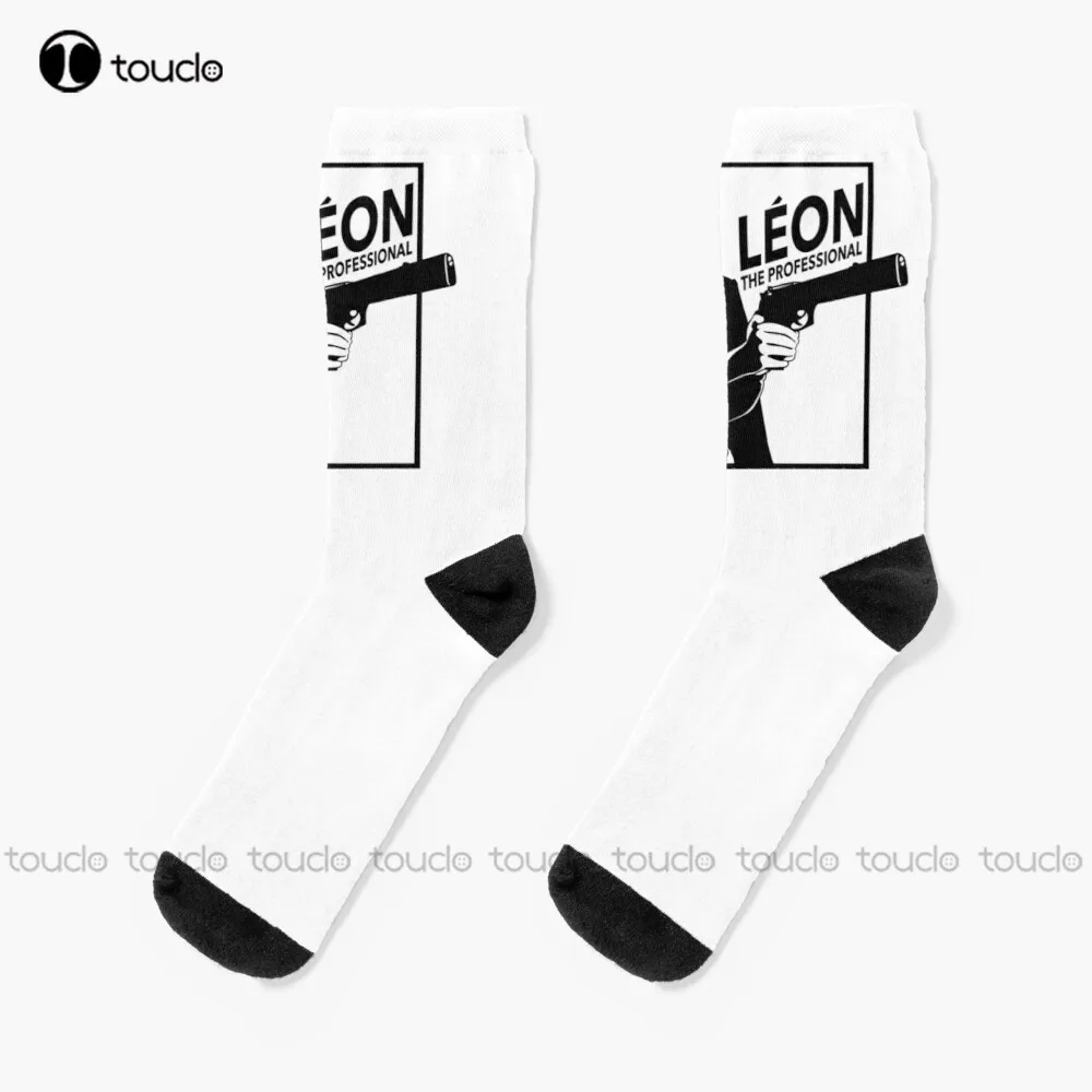 Leon The Professional Black Socks Soccer Socks Thanksgiving Christmas New Year Gift Unisex Adult Teen Youth Socks Custom Gift