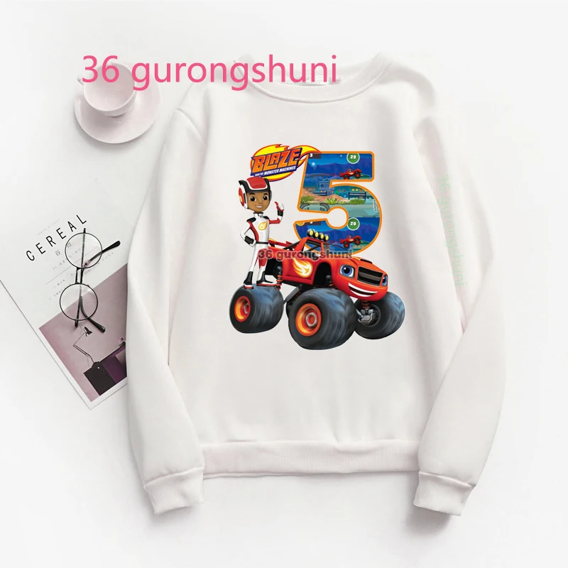 Children Baby Boy Hoodies Kids Clothes girl Boys Clothing Girls Sweatshirts Blaze And The Monster Machines Anime Winter Hoodie