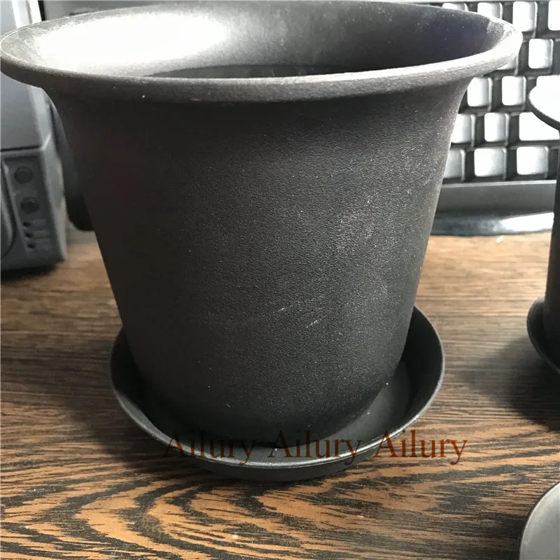 Thickened Good Quality Black Matte Plastic Tray,Green Plant Potted Succulent Small Tray,Garden Essential