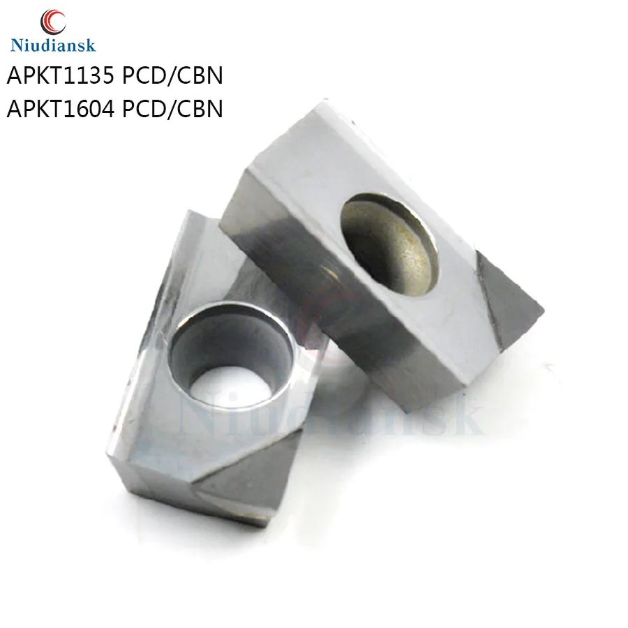 Pcd Cbn Apk 1135 1604 Pcd Cbn Ferramenta de Rotação Inserções de Giro Fresagem de Diamante Apkt1135-apkt1604