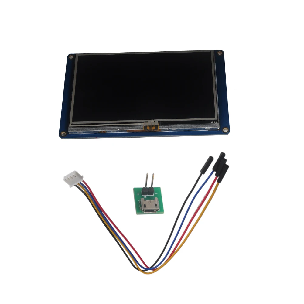 Nextion 4.3'' USART HMI LCD Touch Display Module TFT Screen Panel NX4827T043 with CP2102 Serial Module USB to TTL for Arduino