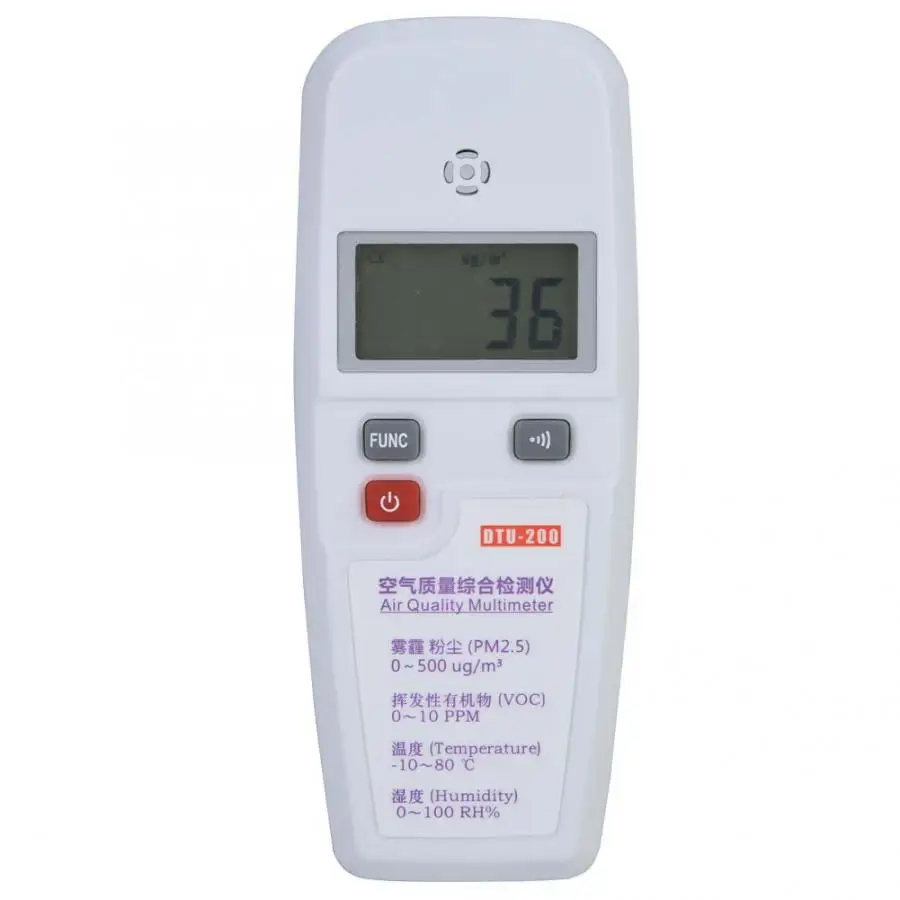 

Hot Sale Digital Air Quality Gas Detector Mist Dust PM2.5 VOC High Precision Temperature Humidity Multimeter Gas Analyzer Tester