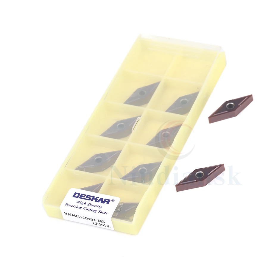 10 pz VNMG160404-MS LF6018 utensile per tornitura esterna VNMG160408-MS inserti in metallo duro LF6018 utensile da taglio tornio CNC, per acciaio inossidabile