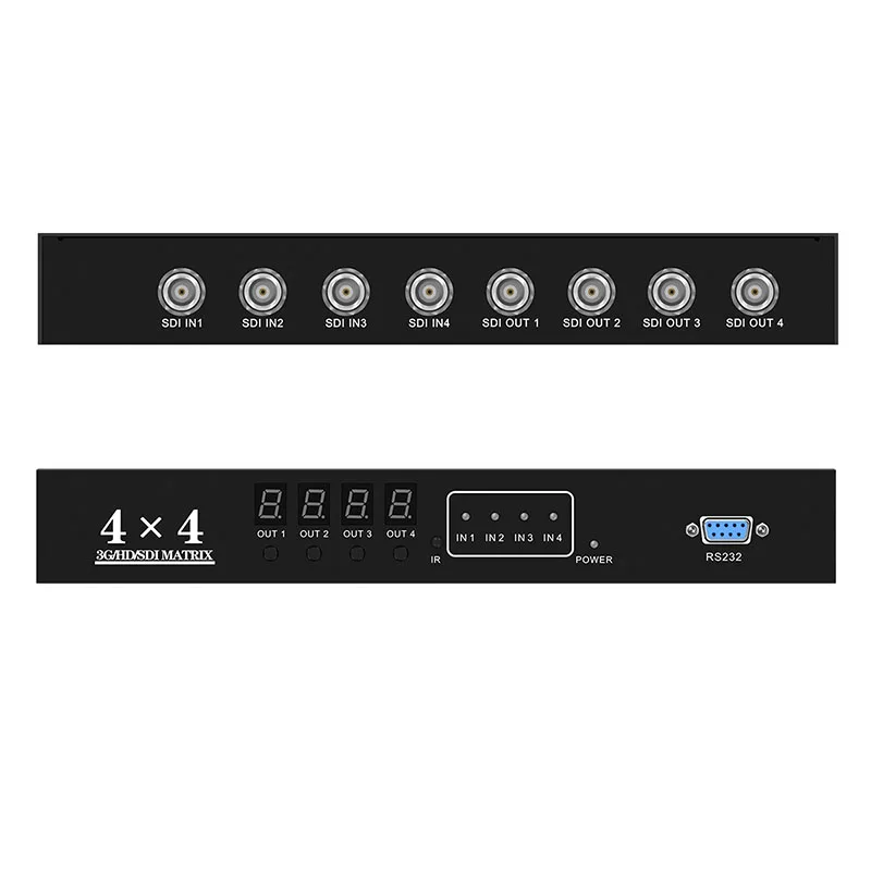 Retail SDI Switcher 4x4 HUB SDI Intelligent Switch Extender 4 To 4 Converter for 3G HD SD Monitor Security Camera CCTV Video