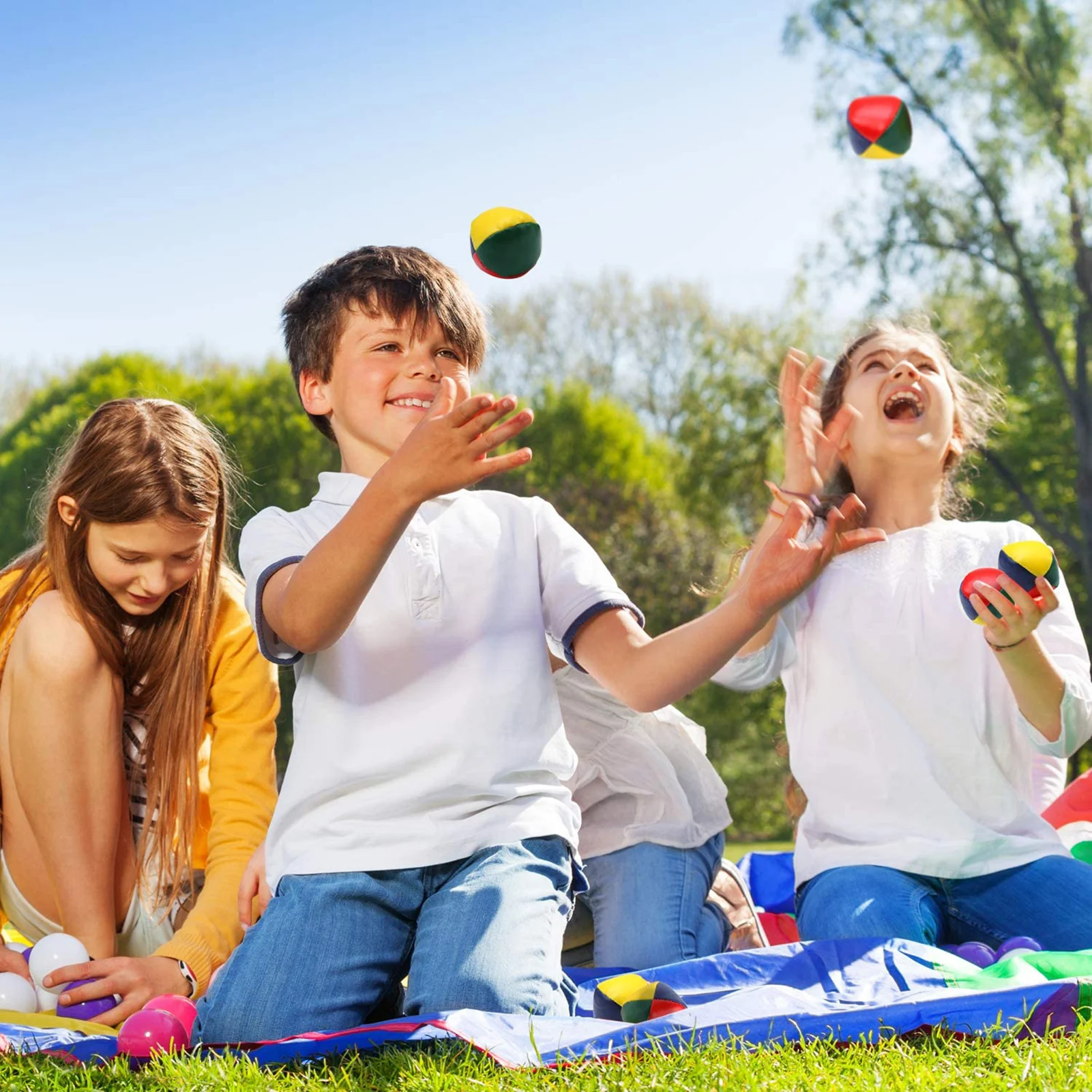 6pcs Clown Professional Juggling Ball Set Smooth Durable Toss Ball Educational Toy Children Sports Soft Stage Performance Adult