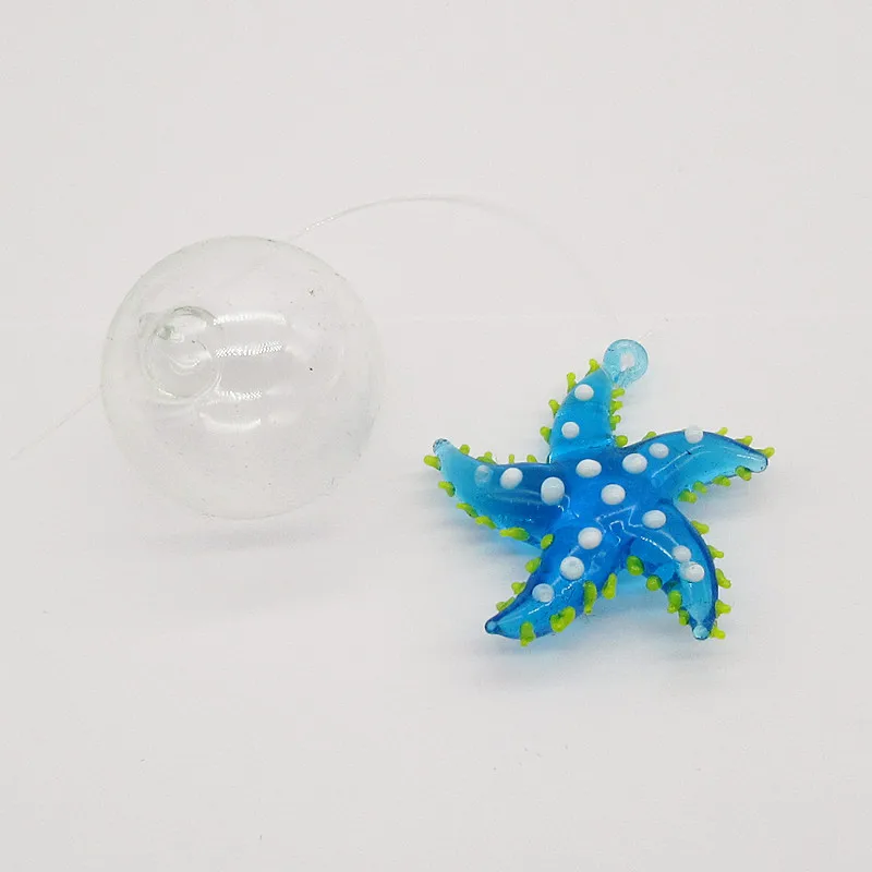 Aquarium Floating Glass Bubble Starfish Miniature Figurines Micro Fish Tank Landscape Ornament Decoration Fish Aquatic Supplies