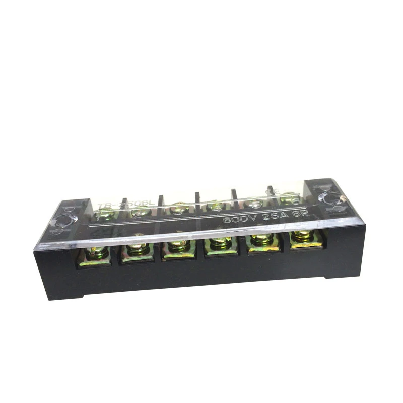 Fixed Wiring Board 25A 600V 6 Wiring Row TB-2506 Wiring Terminal Wire Cross-Section 0.5-2.5mm